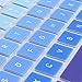 ProElife Blue Gradient Keyboard Cover Ultra Thin Keyboard Protector Skin for MacBook Pro with Touch Bar 13-inch 15-inch (Model A2159, A1989, A1990, A1706, A1707) (2019 2018 2017 2016) (Ombre Blue)