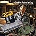 Roll Up Tool Bag, Tool pouch Tool Roll with 2 Small Detachable Zipper Pouches. The tool roll Compact Durable Tool Storage for Men, Perfect for Handyman, RV Owners, Dad Men Mechanic Birthday Gifts