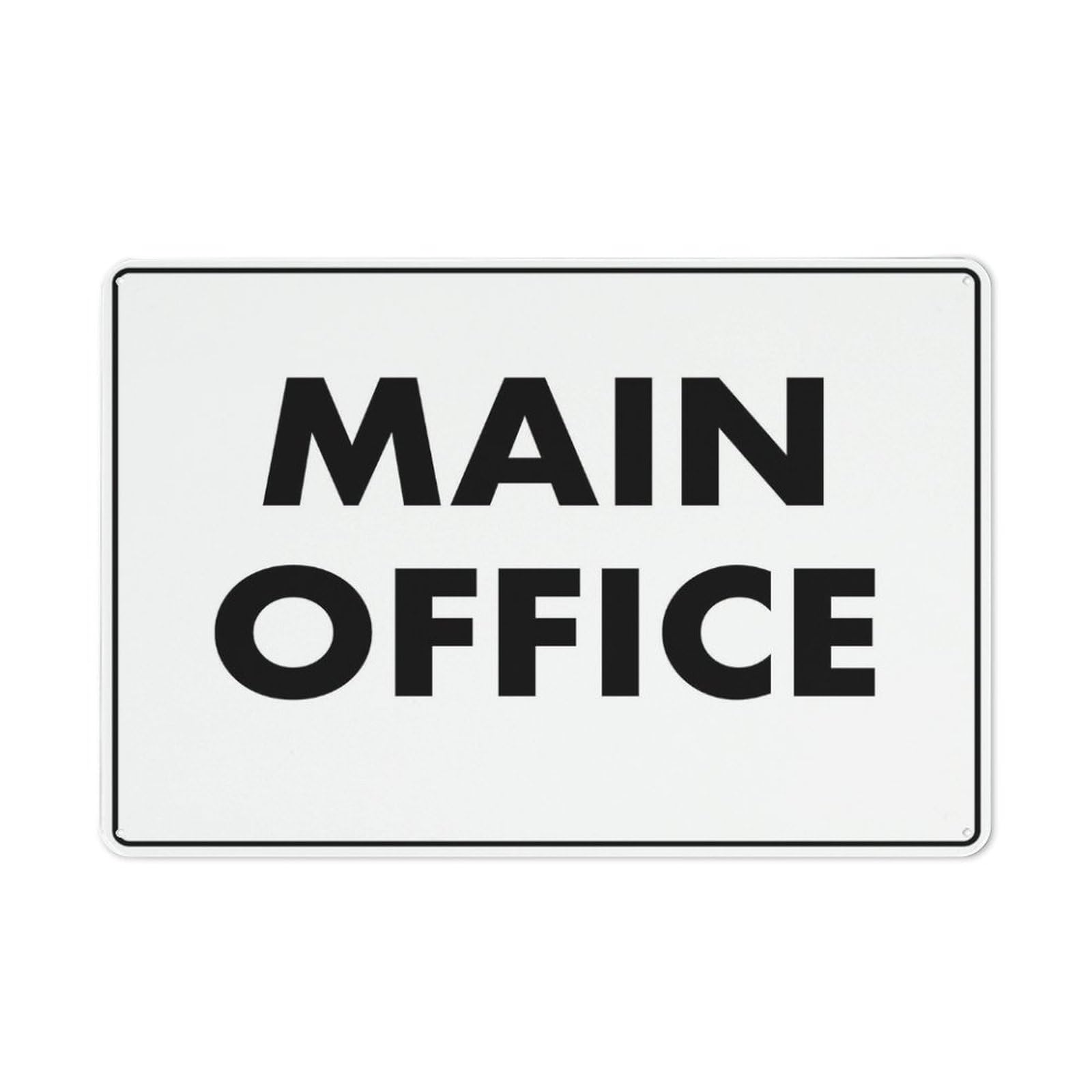 Main Office Sign 12X8 Inches Metal Aluminum Signs, Weather Resistant, Weatherproof, Indoor Or Outdoor