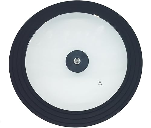Miniatura 3 de XINOWE - Borde universal de silicona y tapa de vidrio templado, se adapta a ollas y sartenes de 10.25, 11 y 11.8 pulgadas de diámetro (negro)