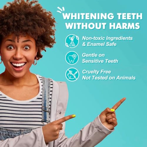 Image of Teeth Whitening Strips Kit, 21 Treatments 42 Strips - Teeth Whitener, Peroxide Free, Enamel Safe White Strips, Deep Stains Removal - Instant Teeth Whitening Without The Harm