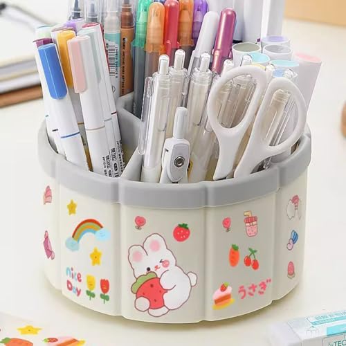Boîte de rangement pour crayons et porte-crayons à 6 compartiments de tri