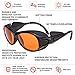 Professional UV Light Safety Glasses for 90nm-490nm wavelength UV lamps, UVC protective glasses, blocking blue light , Anti-Fatigue Anti Glare, shatterproof, anti-scratch and anti-fog, orange lenses