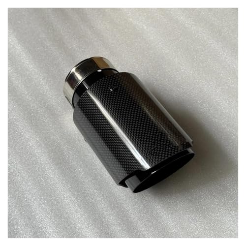 Tuyau d'échappement universel carbone véritable noir brillant avec entrée 54mm et sortie 101mm