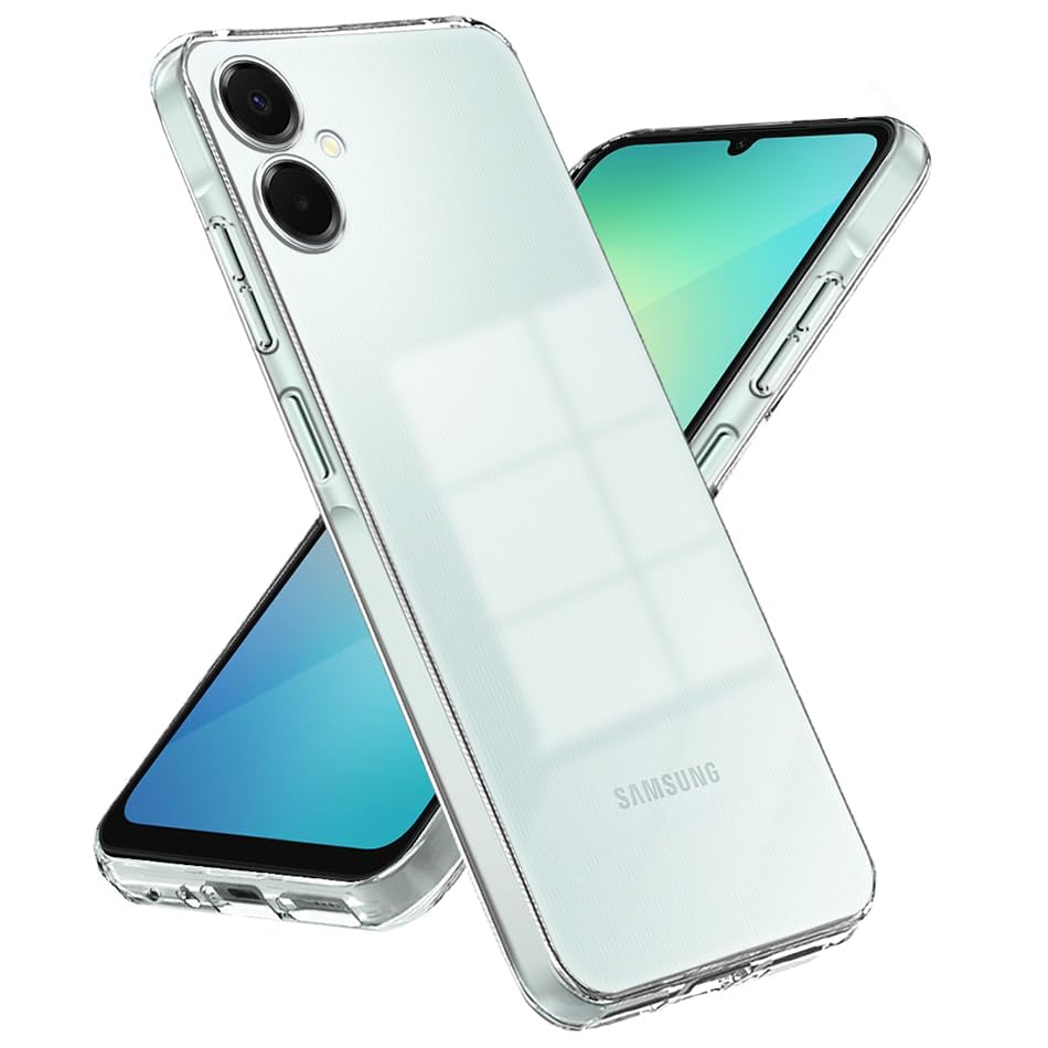 Image of COVERBLACK Soft Rubber Silicon Clear Case Back Cover Compatible for Samsung Galaxy A06 5G - Transparent