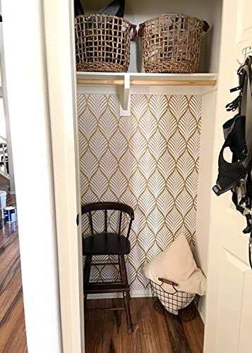 Tx-Arts Wood Wallpaper Peel And Stick Wallpaper Self Adhesive Wall Paper For Home Removable Wallpaper Gold For Kitchen Furniture Nursery On Background Decorative 17.7''X118.1'' #TOP5