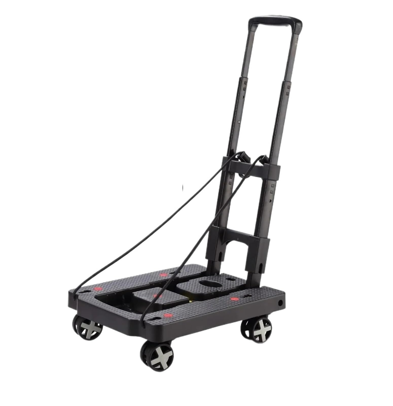 Carrito Carretilla Carretilla de Mano Plegable, Carretilla de Mano Ligera, Carrito de Equipaje Plegable con 4 Ruedas giratorias, Carretilla Plegable Garaje Carretilla