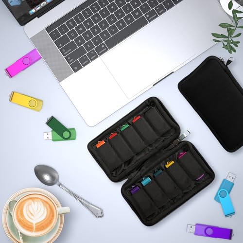 WesData Capa para pen drive, suporte USB, bolsa de armazenamento para pen drive, leve e fácil de col