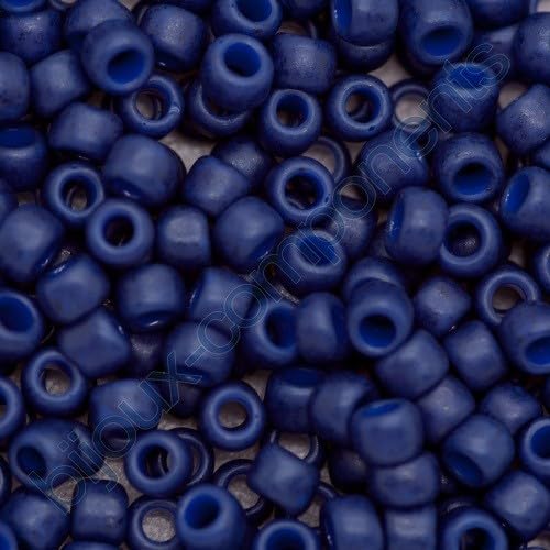 10 g TOHO Round Seed Beads Rocailles, Size 11/0, Semi Glazed Navy Blue (# 2607F), Japan, Glass — image 1