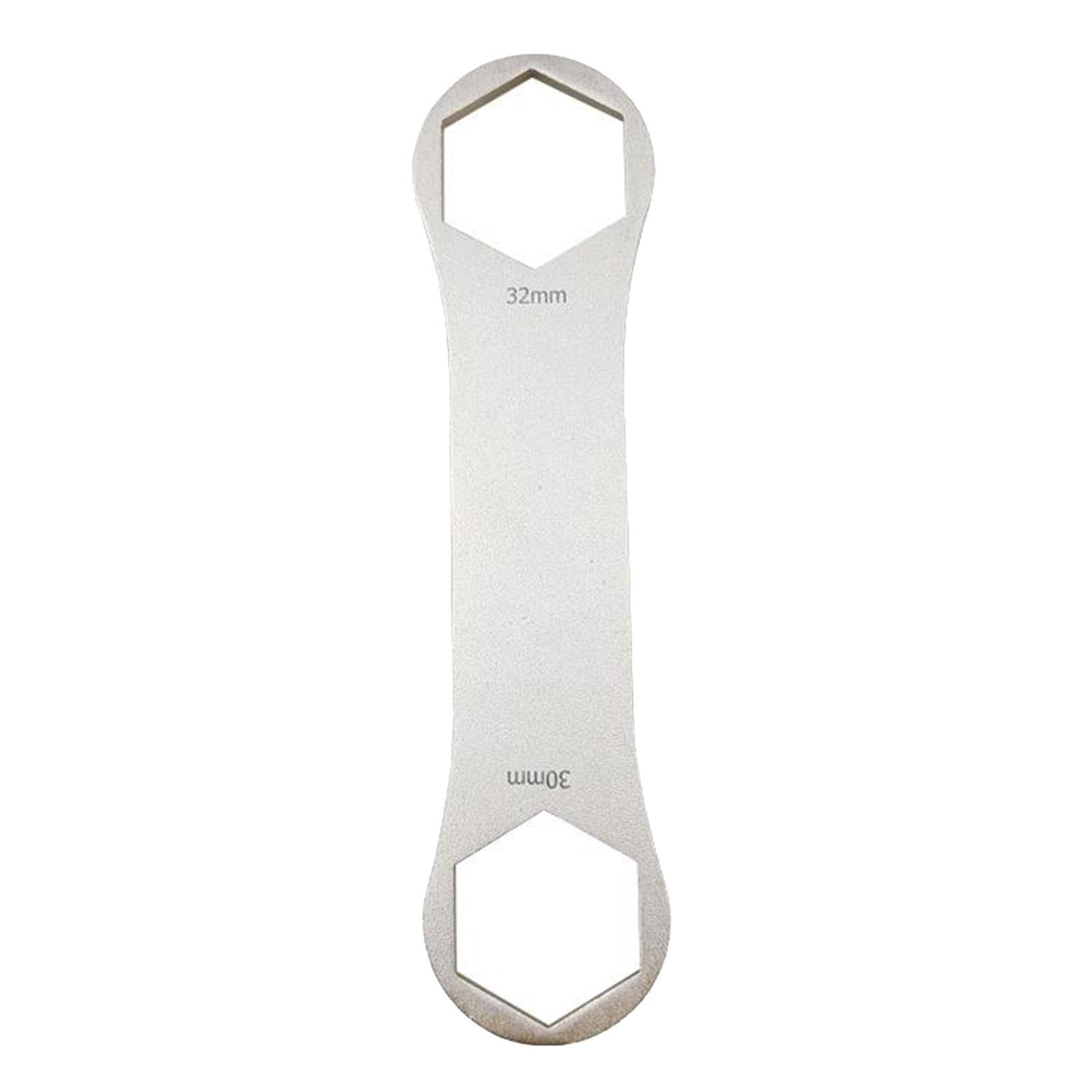 Mophrati Dual Head Bike Fork Wrench Spanner Remover Installation High Strength Alloy Repair Bike Wrench Bicycle Maintenance Dual Head High Intensity Cycling