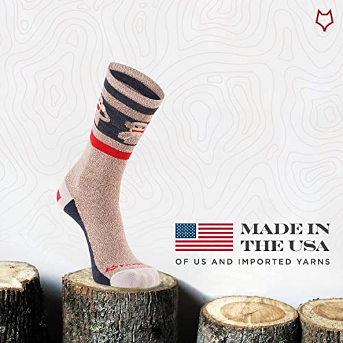 Fox River Women's Red Heel Monkey Friends Merino Wool Crew Socks2