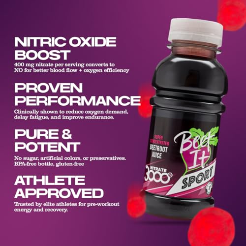 Image of Beet IT Beetroot Juice Sport Nitrate 3000mg - Super Concentrated Beet Juice Liquid Dietary Supplement No Added Sugar, Artificial Colors, Preservatives, BPA-Free, Gluten-Free, 8.5oz (7 Servings)