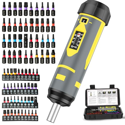 Image of Torque Wrench Screwdriver Set,10-70 Inch Pounds, 40 S2 Bits - Hex,Torx, Flat,Phillip,Square and Torx Security Bits for Accurizing Scope Mounting, Bicycle Repairing and Maintenance (42PC)