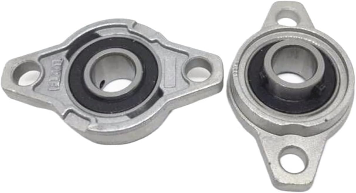 2Pcs KFL000 Zinc Alloy Pillow Block Bearing Mounted Support 10mm Bore Diameter Rhombic Flange Bearing
