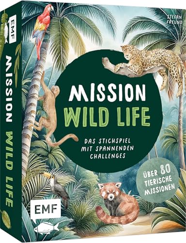 Edition Michael Fischer Kartenspiel: Mission: Wild Life. Das Stichspiel mit 128 Karten und über 80 spannenden Challenges von 10 bis 100 Jahren, White