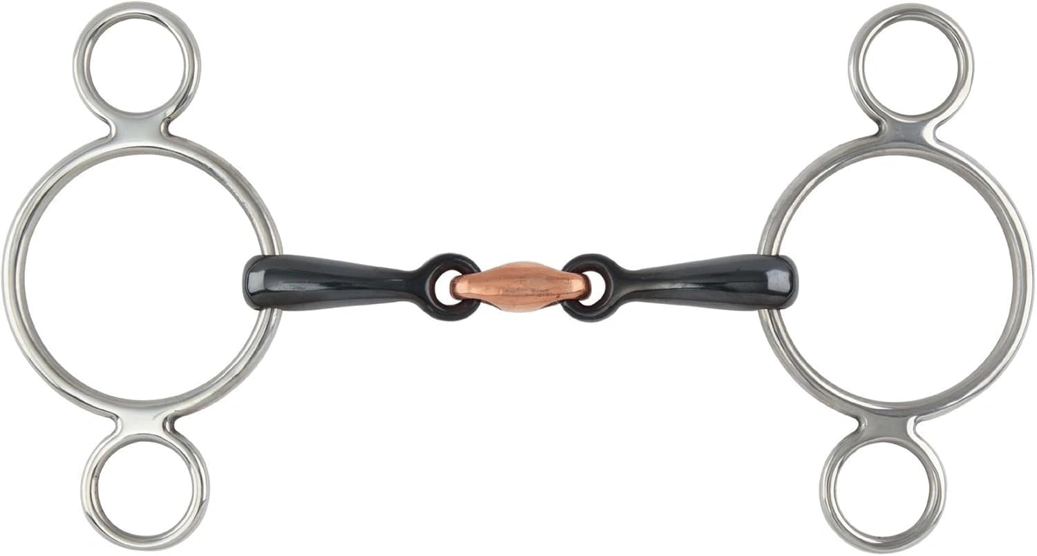 TWO RING SWEET IRON GAG WITH RAISED RIBS Stainless Steel Sweet Iron Mouthpiece [BLKSWI] [5"]