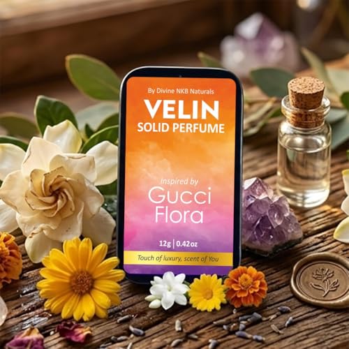 Image of Velin Solid Perfume -12g Each ( Pack Of 2) | Great Oud & Flora Inspired | Non-Greasy | Pocket Perfume Gifting Set | Unisex Perfumes | Long-Lasting & Strong Cologne Fragrance Balm | Ideal Gift for Men & Women