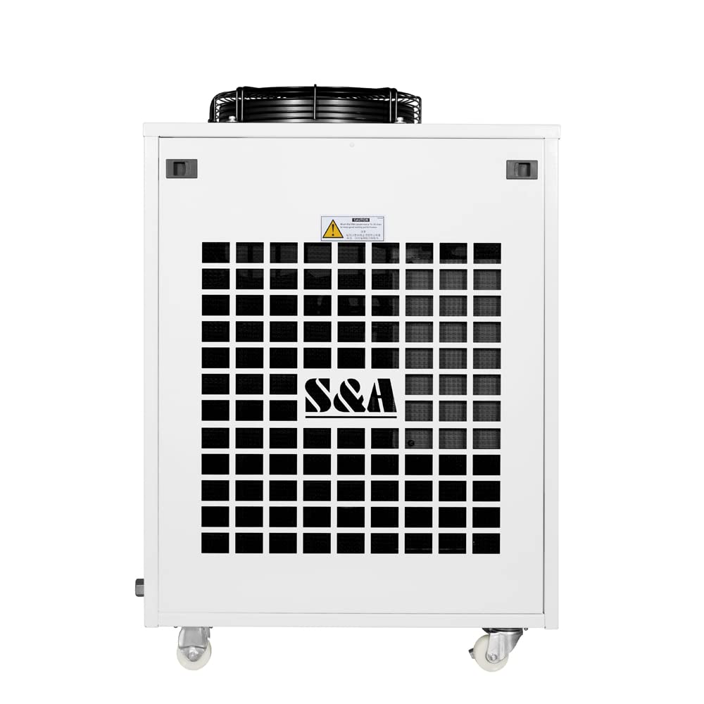 DiTFATOP S&A CW-6000DN Industrial Water Chiller 110V for 100W Solid-State La-ser, 22KW Engraver Spindle, 30W-300W Fiber La ser Cooling Machine,AC 1P 110V, 60Hz