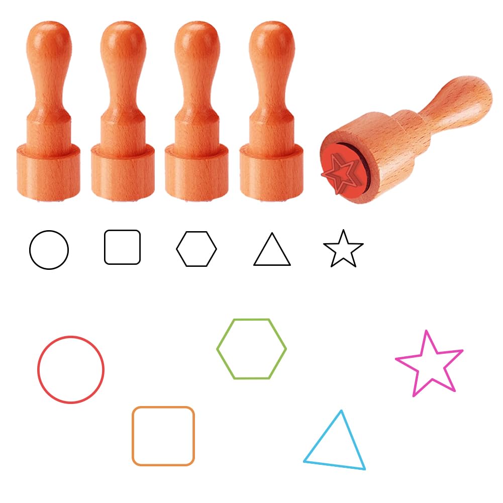 Set Di 5 Timbri In Legno Con Motivo Gallina E Testi Diversi, Diametro 18 Mm, Per Scrapbooking, Biglietti E Decorazione Uova Fai-da-Te