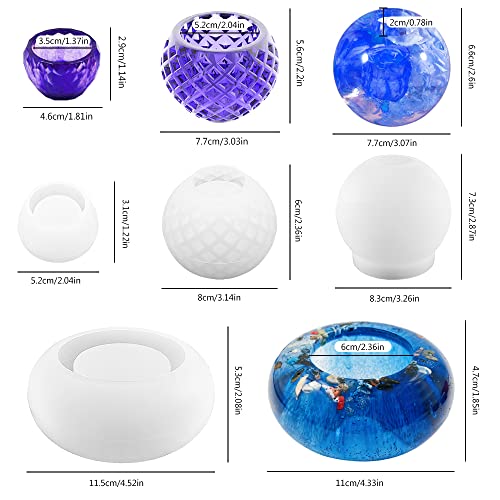 Afunta - 4 stampi in resina, per candele in