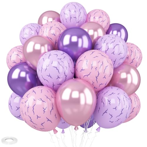 Image of Kpop Style Balloons 30Pcs 12inch Pink and Purple Print Latex Balloons