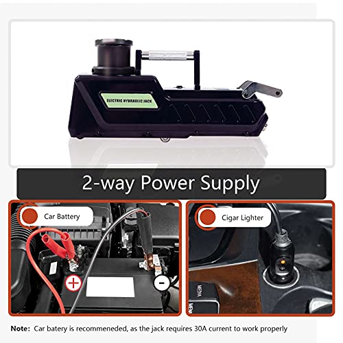 Image of E-HEELP 15 Ton Electric Hydraulic Jack, 12V DC Heavy Duty Truck Floor Jack with LED Light for RV, SUV, Van, Sedan, Trucks (7.8-20.4 Inch Lift Range)