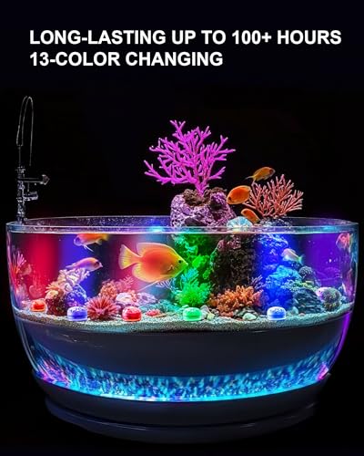 Image of 5plots 2Pack Remote Control & 10pcs Mini RGB Submersible LED Lights, Multicolor Waterproof Small Tealight Candles Battery Operated Underwater Color Changing EFX Light for Vase, Halloween Lantern