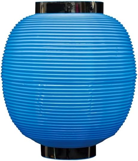 Noboriya Kobo 46439 Poly Lantern, Round Size, Blue, Approx. Φ8.9 x H9.8 inches (225 x 250 mm), 1 Sheet, Polyethylene