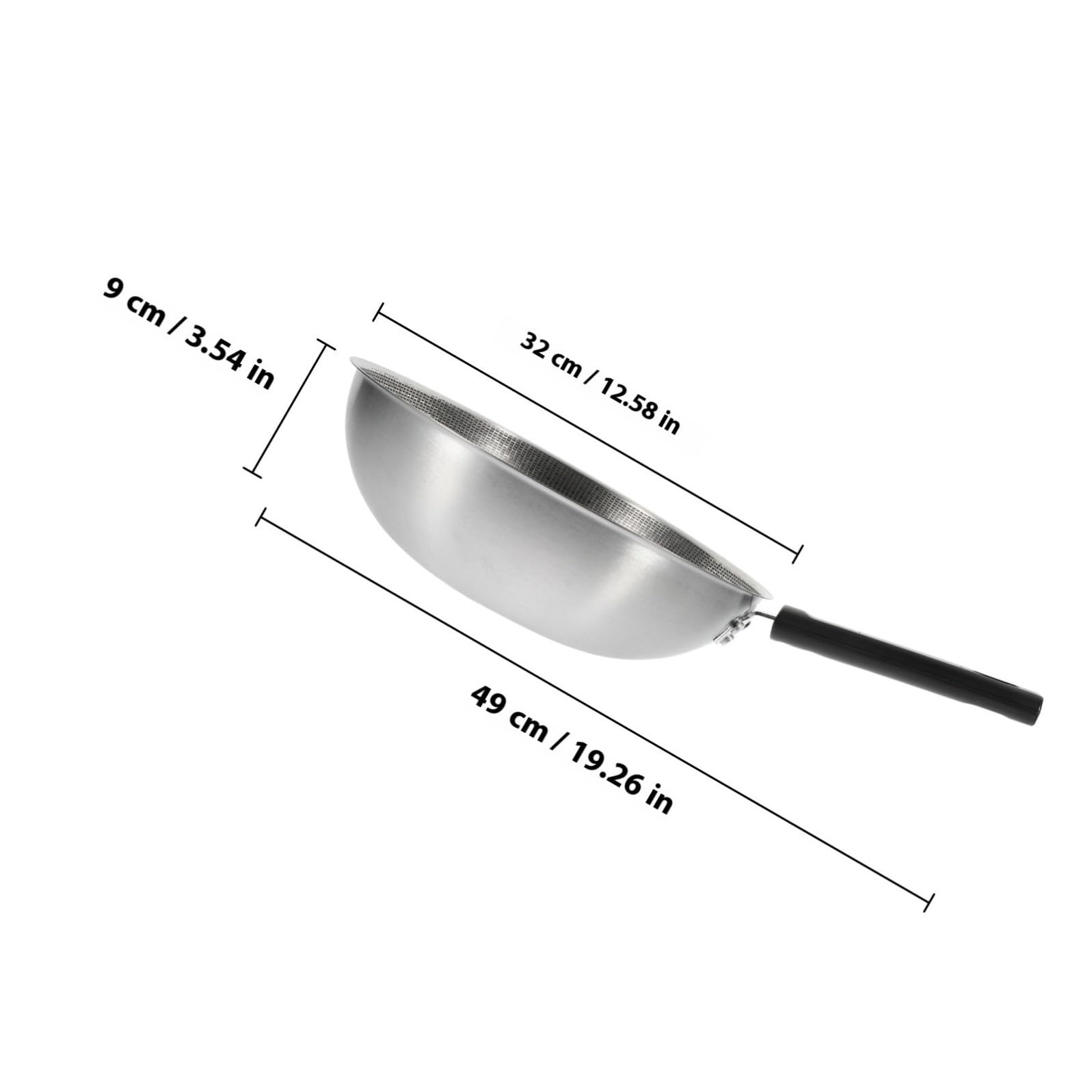 balacoo Padella Antiaderente in Acciaio Inox con Fondo Nido d Ape Manico Antiscivolo Compatta per Uova e Bistecche Adatta per Piani Cottura Induzione per Uso Domestico
