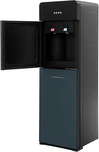 Dispensador de enfriador de agua de carga inferior para botella de 5 galones, dispensador de agua fría y caliente de 35 galones con grifo de botón,