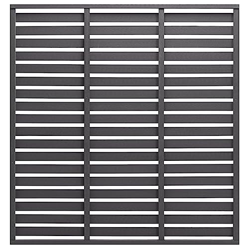 vidaXL Panneau de Clôture Ombrage de Patio Store Pare-vent Ecran Cloison Panneau de Clôture de Jardin Extérieur WPC 180x180 cm Gris