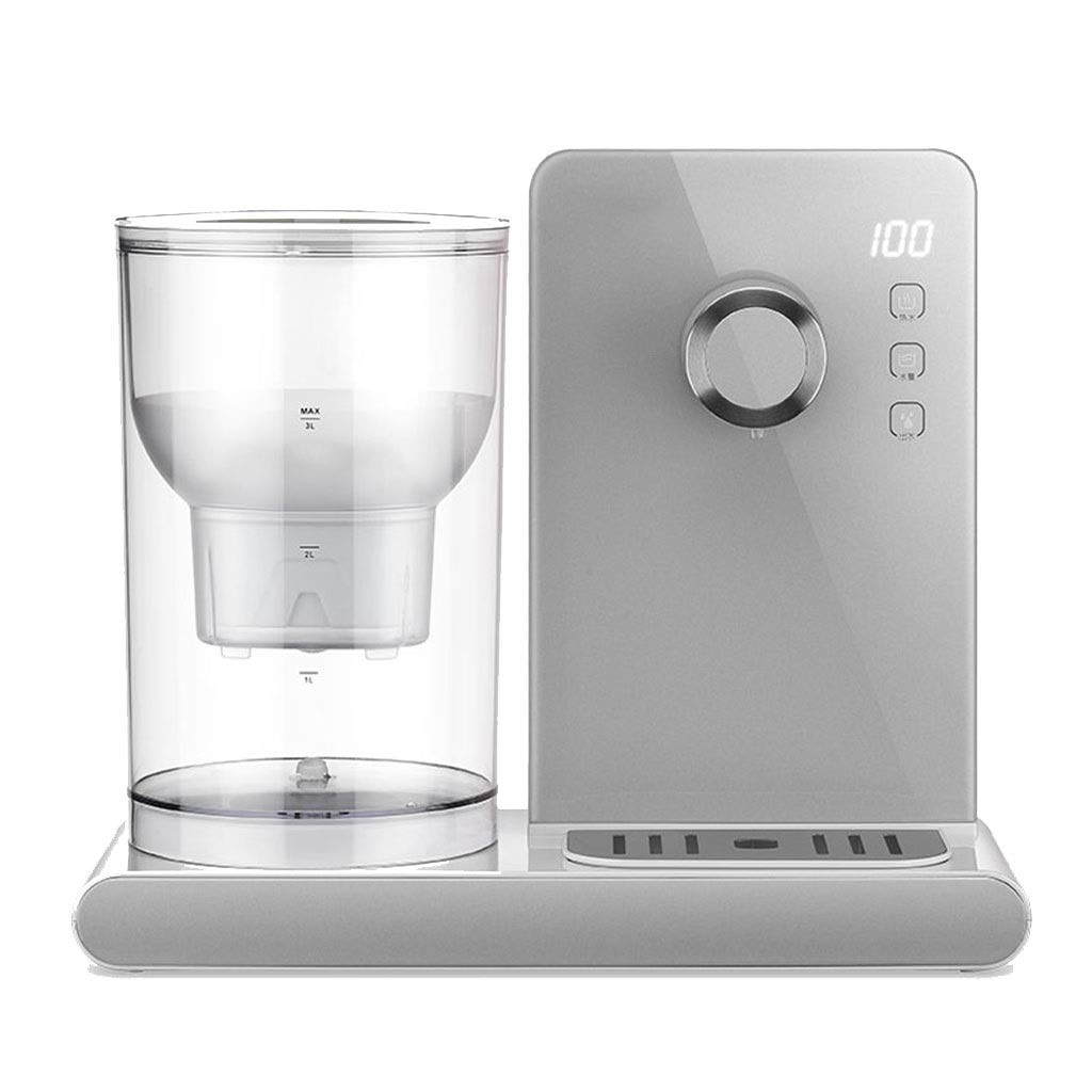 Distributori di acqua calda Distributore d'acqua da tavolo piccolo Distributore d'acqua istantaneo Macchina per latte caldo, 3 secondi caldi (Colore : Nero, Dimensioni : 39 * 33 * 16,5 cm) (Grigio 3
