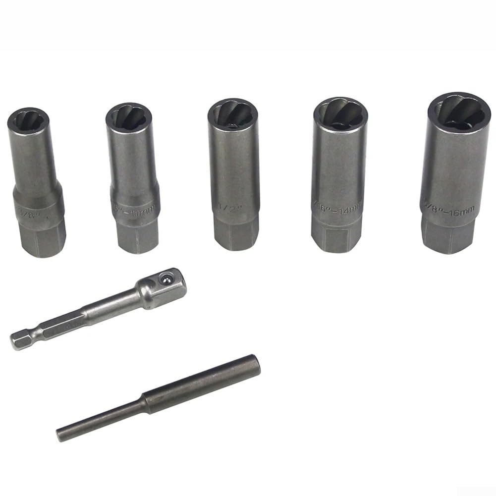Lot de 7 douilles extracteur d'écrous roue