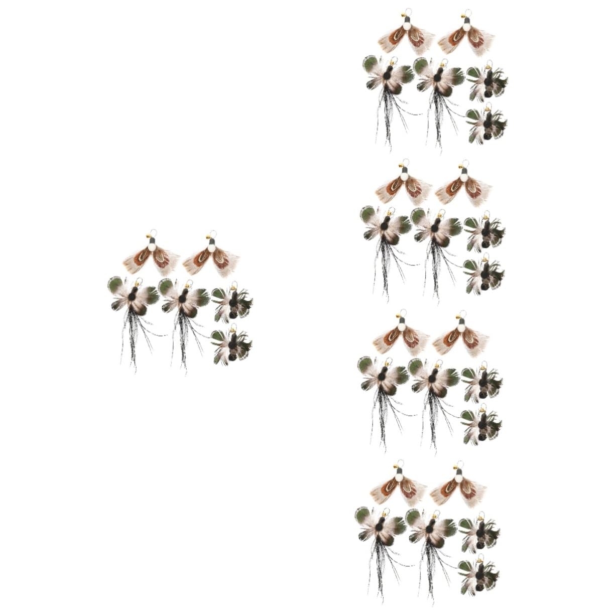 Yardwe 30pièces Recharge pour Canne à Chat avec Insectes Et Plumes Jouets pour Intérieur Améliorez Lien avec Animal
