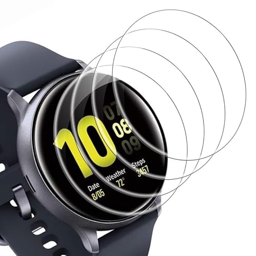 4 Stück Screen Protector für Samsung Galaxy Watch Active 2 44mm Schutzfolie, Selbstheilende Flexible TPU Folie für Samsu...