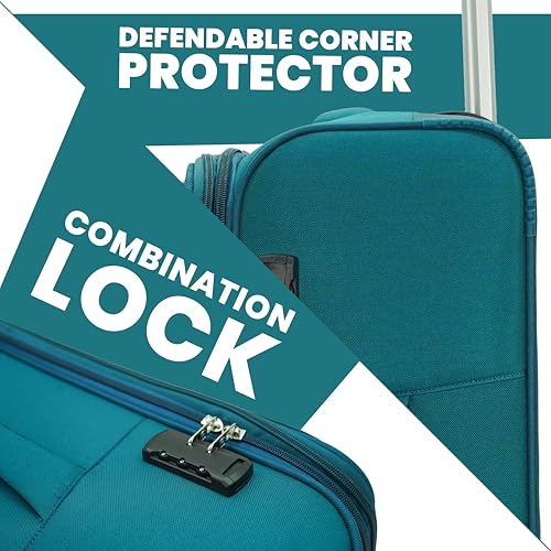 Image of Stripe On Expandable Trolley Bag | Anti-Theft Zipper & TSA Type Lock | | Expandable & Anti-Theft, 360 Dual Spinner Wheels, Aviation Grade Aluminium Handle, Durable Twill Material