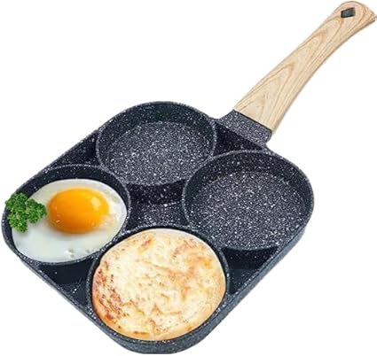 Tringdown Aluminium Egg Cooker Frying Pan,Green Pans 4-Cups Non-Stick cookware(Multicolor)