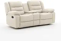 Poltrona Sala de Cinema Reclinável Manual Hollywood 2 Lugares Baú Massagem Aquecimento PU G94 - Gran Belo