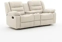 Poltrona Sala de Cinema Reclinável Manual Hollywood 2 Lugares Baú Massagem Aquecimento PU G94 - Gran Belo