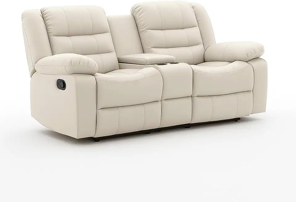 Poltrona Sala de Cinema Reclinável Manual Hollywood 2 Lugares Baú Massagem Aquecimento PU G94 - Gran Belo