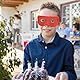 BOXOB 4 Stück Schildkröten Maske, Lustig Halloween Kostüm Augenmaske für Kinder Schildkröten Party Dekoration für Geburtstag Cosplay Verkleidungszubehör
