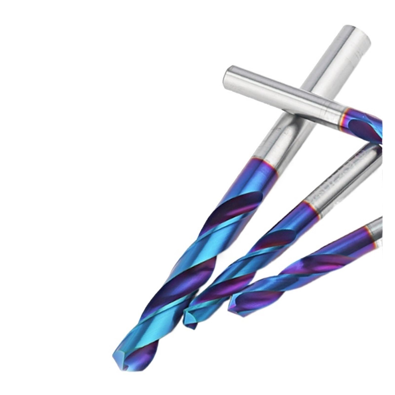 Juegos de brocas, broca helicoidal de carburo, longitud total, 100 mm, brocas de tungsteno sólidas, HRC65 CNC, mango recto, orificio de perforación for metal, hierro y acero (color: HRC65 100 mm, tama