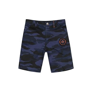 Gini & Jony Boys Flat Front Regular fit Cotton Shorts