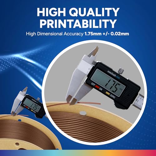 Image of OVERTURE PLA Plus (PLA+) Filament 1.75mm, Stronger & More Durable, Professional Toughness 3D Printer Filament 1kg (2.2lbs), High Precision + /- 0.02mm, Tangle-Free (Bronze)