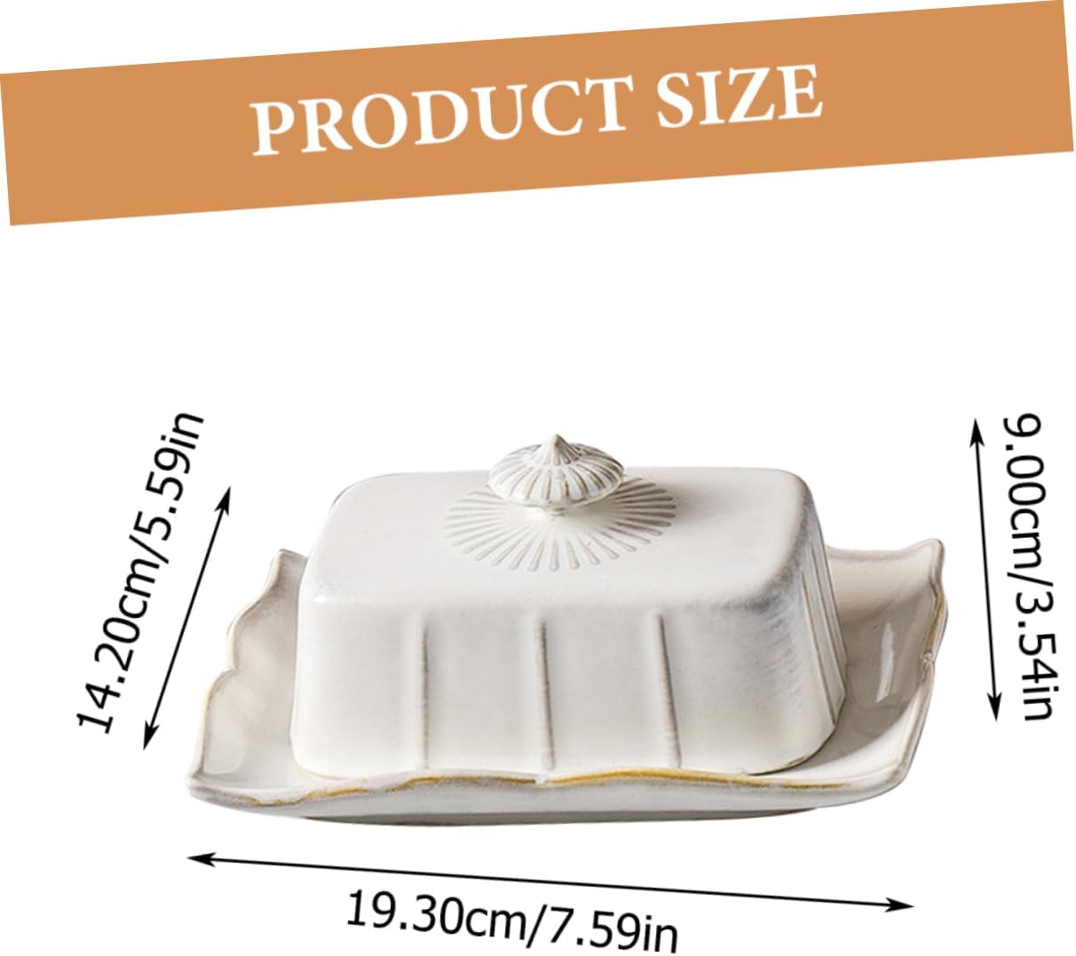 Ceramic Butter Tray with Cover Rectangular Porcelain Butter Dish for Home Use Smooth Surface Food Safe Material Stylish and Practical Kitchenware
