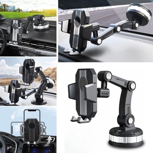 Jel Vantuzlu Cama Takılabilen Güçlü 360 Derece Dönebilen Ayarlanabilir Araç Içi Vantuzlu Telefon Tutucu (5250)