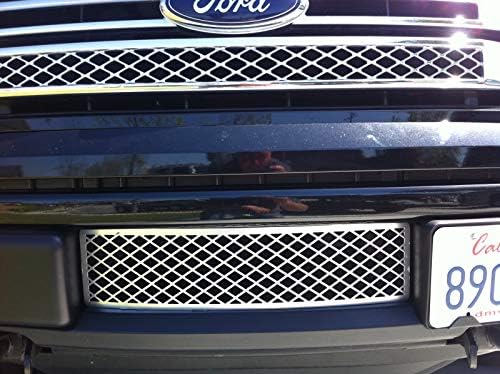 Ford F150 Chrome Lower Bumper Grille Insert - Durable ABS Plastic - OEM Style Design Lower Bumper Grille, Accesspeed EcoBoost Grille - Fits 2011 2012 2013 2014 Ford F-150 EcoBoost