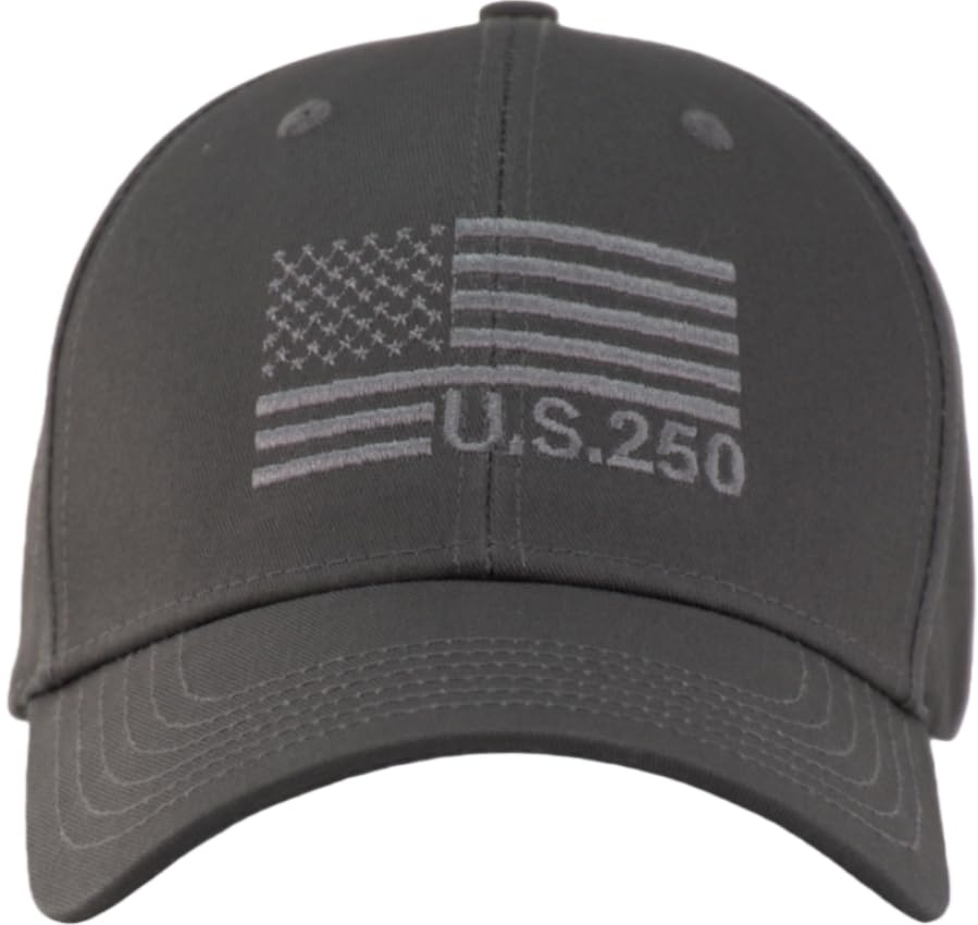 Image of American Flag Baseball Hat - XL, XXL, 3XL Plus /Regular Size Men's Cotton Structured Patriotic Ball Cap