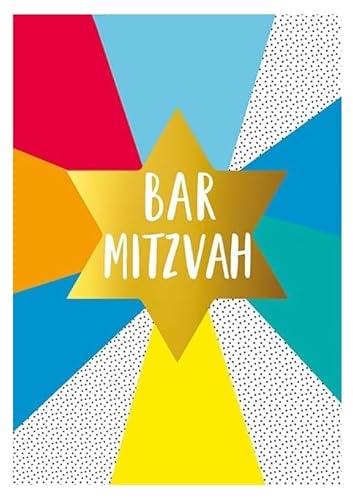 Jewish Card, Classic Bar Mitzvah Card - 7 x 5 inches - Regal Publishing
