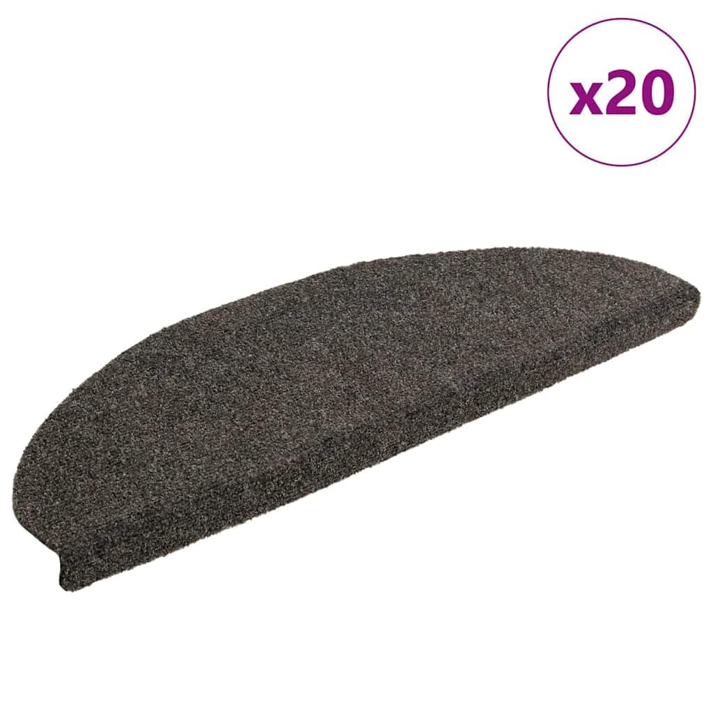 Tidyard Tapis d'escalier Autocollant 20 pcs Anthracite 65x21x4 cm, Tapis Escalier Tapis de Sécurité pour Sol Protection, Aînés et Animaux Style A